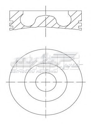 Поршень в комплекті на 1 циліндр, STD 081PI00105000 Mahle Original