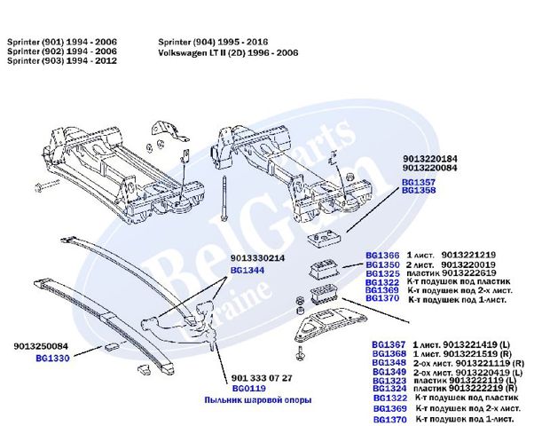 Купити BG1325 Belgum Відбійник передньої ресори