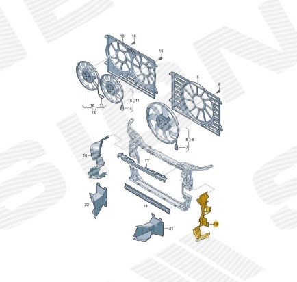 Повітропровід (дефлектор) радіатора, лівий Signeda PAD99181OL ціна, від 43.17 USD