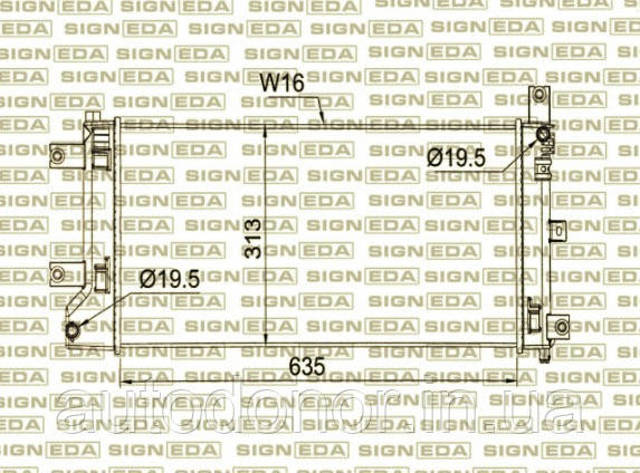 Купити RA13442Q Signeda Радіатор двигуна