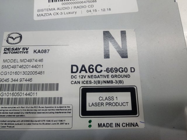  Mazda DA6C669G0