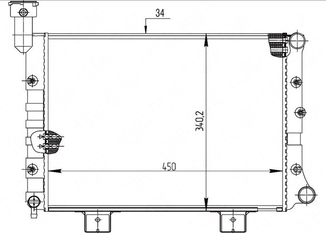 Радіатор охолодження DK 210731301012