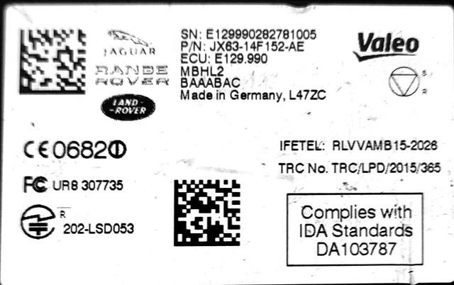 JX6314F152AE Land Rover 