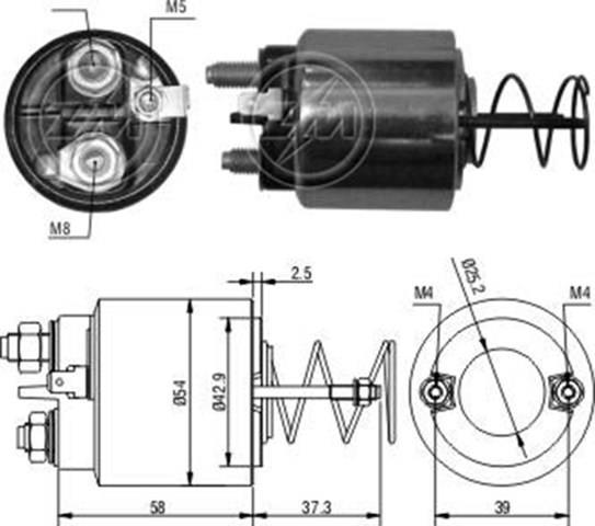 Реле втягуюче стартера ZM1492 ZM