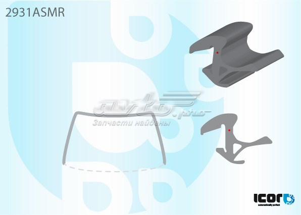 Накладка лобового скла GS2301P120X Icor