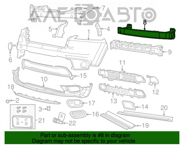 Купити PCR44035A Signeda Буфер бампера переднього