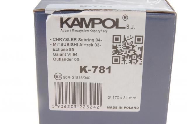 Задні гальмівні колодки Kampol K781 ціна, від 14.57 USD