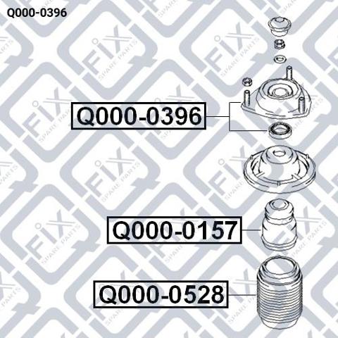 Q0000396 Q-fix Кріплення переднього амортизатора