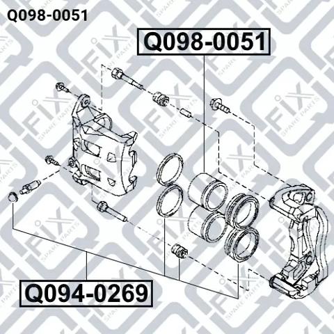 Поршень супорта гальмівного, переднього Q-fix Q0980051 ціна, від 7.09 USD