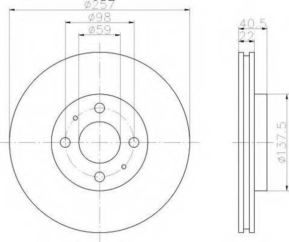 986478639 Bosch Гальмо дискове переднє