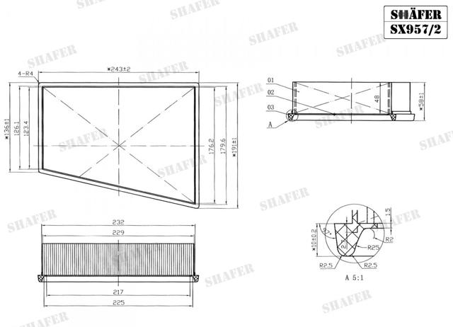 Повітряний фільтр SX9572 Shafer