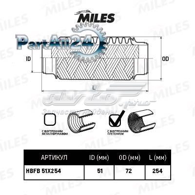 Гофра глушника HBFB51X254 Miles