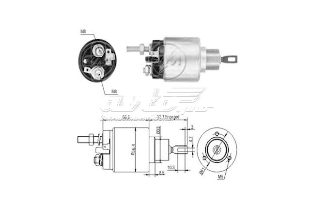 Реле втягуюче стартера VAG 068911287D