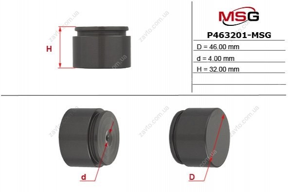 Купити P463201MSG MSG Поршень супорту гальмівного, переднього