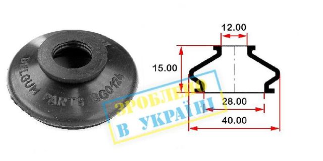 Пильовик шарніра центральної рульової тяги BG0124 Belgum