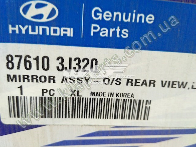 Купити 876103J320 Hyundai/Kia Бічне дзеркало заднього виду ліве