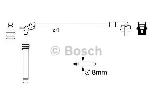 Дріт високовольтний, комплект 986357245 Bosch