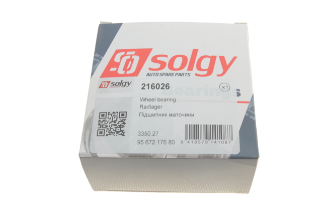 216026 Solgy Підшипник маточини передньої