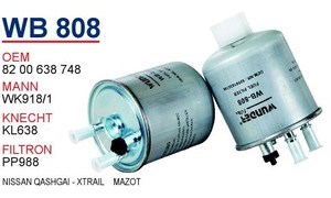 Фільтр тонкого очищення палива Wunder WB808 ціна, від 13.19 USD