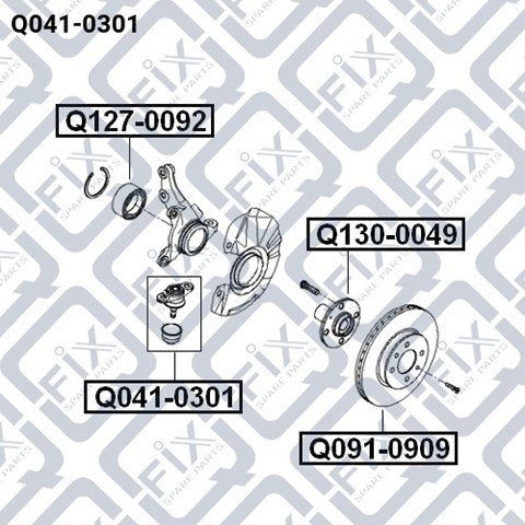 Кульова опора, нижня Q-fix Q0410301 ціна, від 10.93 USD