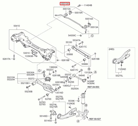 Стабілізатор задньої підвіски Hyundai I30 