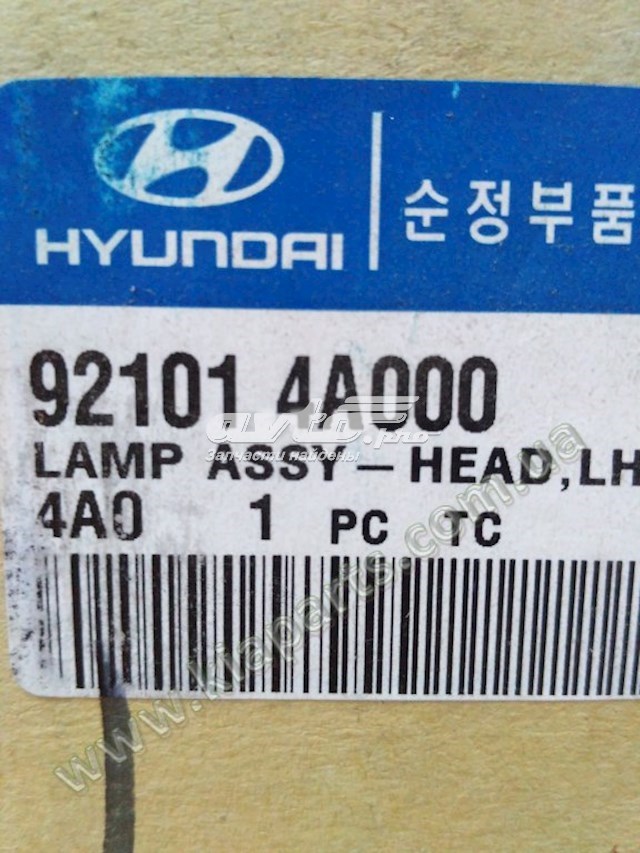 Фара Hyundai/Kia 921014A000