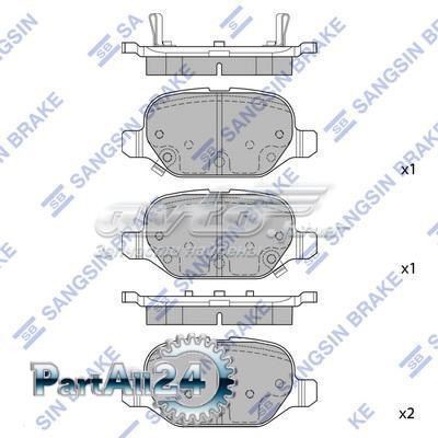 Задні гальмівні колодки Sangsin SP1709 ціна, від 22.70 USD