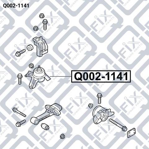 Q0021141 Q-fix Права подушка мотора