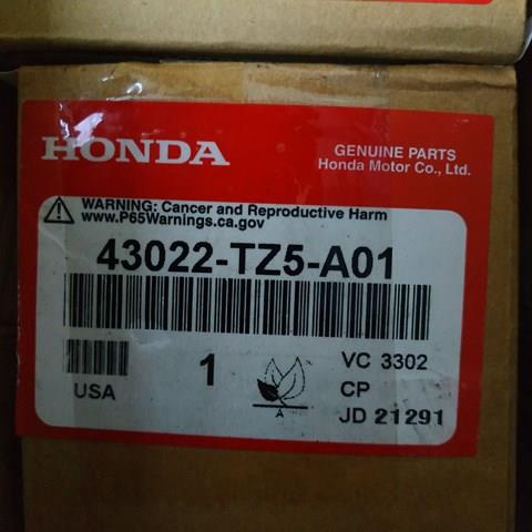 Задні гальмівні колодки 43022TZ5A01 Honda