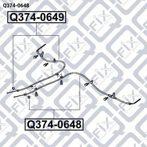 Трос ручного гальма задній, лівий Q3740648 Q-fix