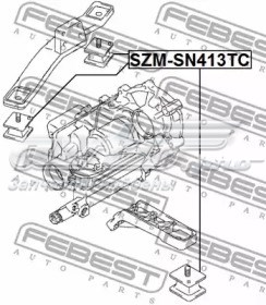 SZMSN413TC Febest подушка трансмісії, опора роздавальної коробки