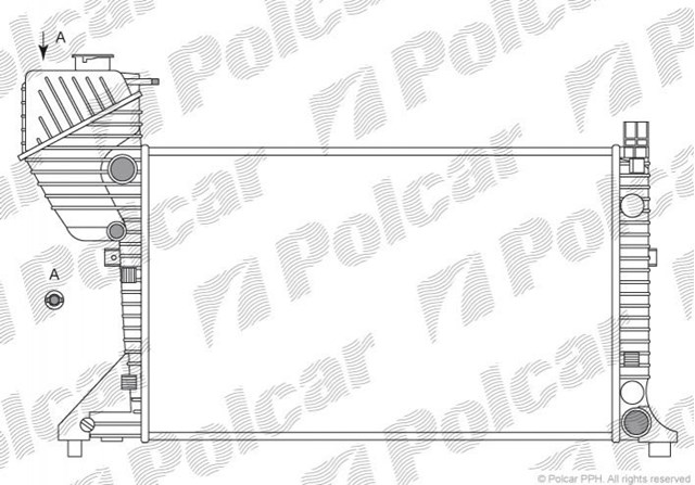 Радіатор основний Polcar 506308A1 ціна, від 90.29 USD