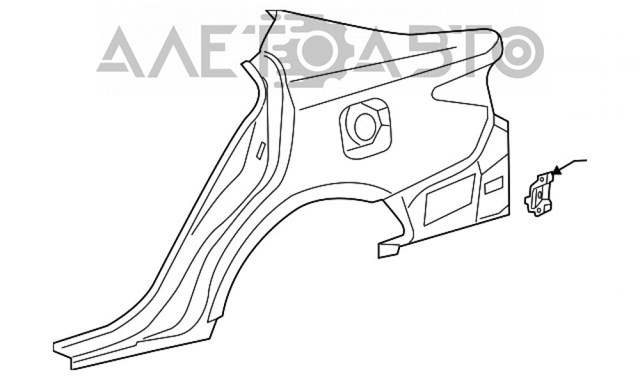 Крило заднє Toyota 6161233150 ціна, від 1321.71 USD