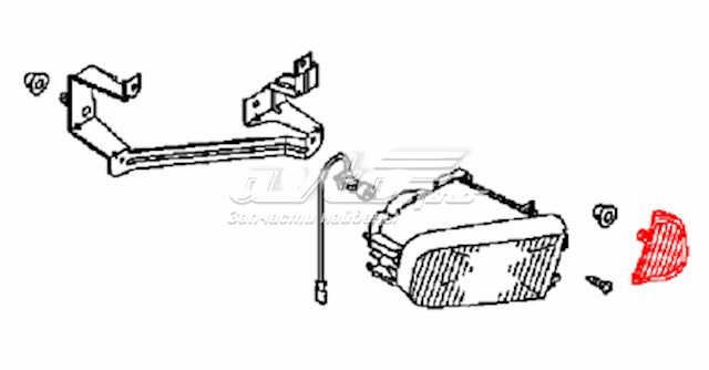MR221492 Mitsubishi Заглушка, решітка протитуманних фар бампера переднього, права
