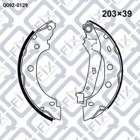 Колодки гальмові задні, барабанні Q-fix Q0920129 ціна, від 18.35 USD