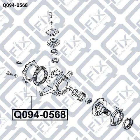Сальник переднього поворотного кулака Q-fix Q0940568 ціна, від 10.09 USD