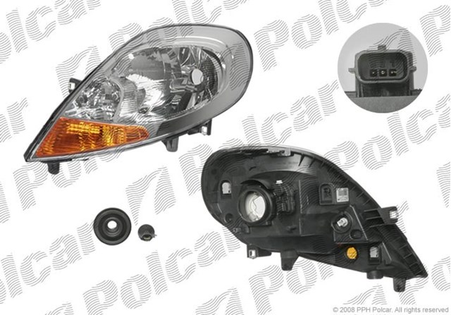 Фара права 602710E Polcar
