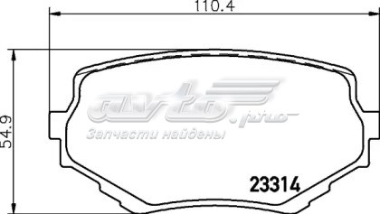 Колодки гальмівні передні, дискові NP9002 Nisshinbo