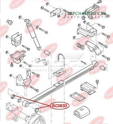 Сайлентблок задньої ресори, передній Bcguma BC0633 ціна, від 5.94 USD