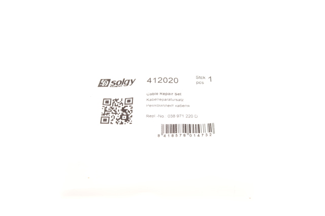 Дріт свічок накалювання Solgy 412020 ціна, від 35.38 USD