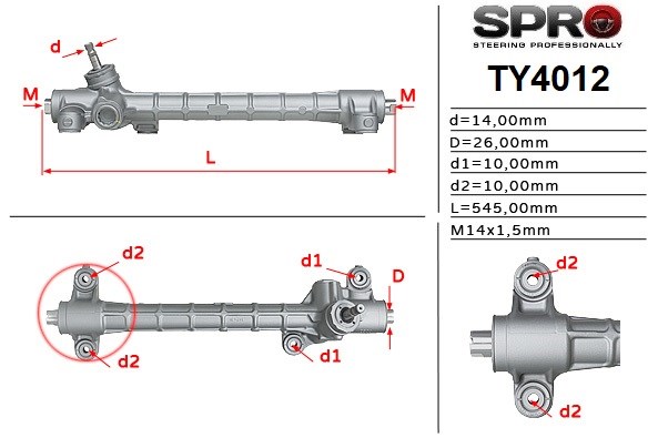 Рульова рейка TY112 MSG