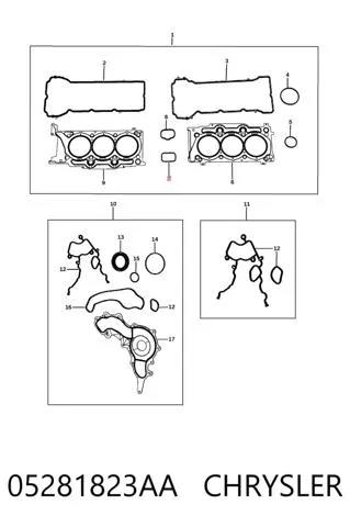 K05281823AA Fiat/Alfa/Lancia Прокладка впускного колектора