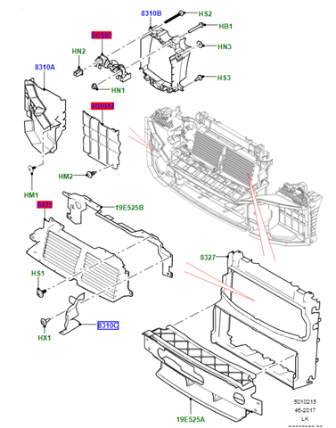 Купити CK528311AA Land Rover Повітропровід (дефлектор) радіатора, лівий