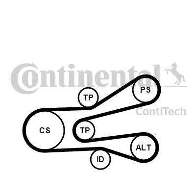 Ремінь приводний, агрегатів, комплект 6PK1440K1 Continental/Siemens