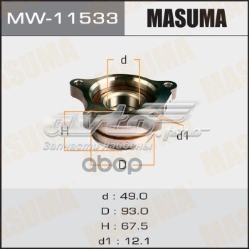 Підшипник маточини задньої Masuma MW11533 ціна, від 64.09 USD