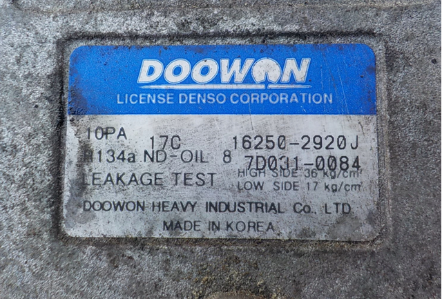 Компресор кондиціонера 162502920J Doowon