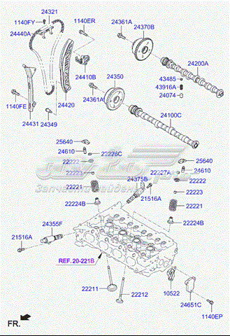 244102E300 Hyundai/Kia Натягувач ланцюга ГРМ