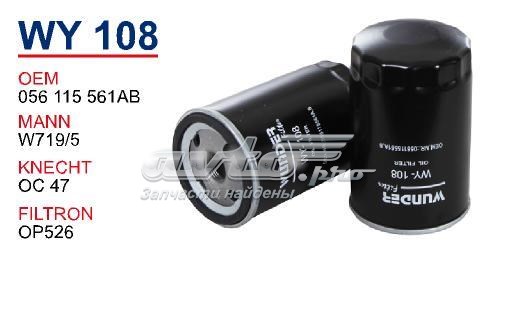 Масляний фільтр двигуна Wunder WY108 ціна, від 4.45 USD