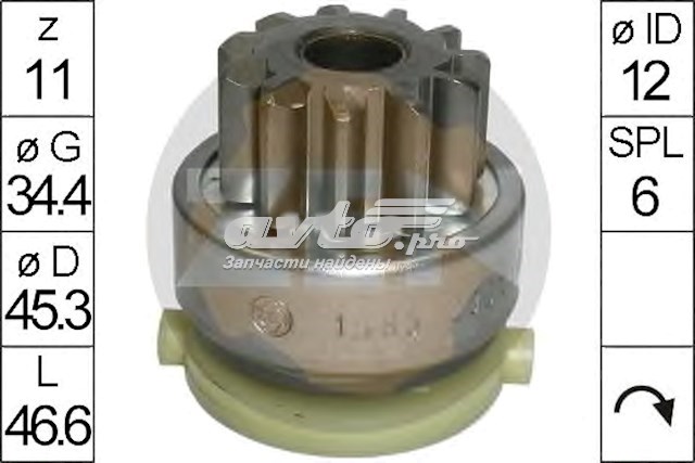 Привід стартера ZEN ZN1585