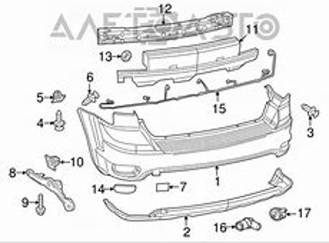Кожух бампера заднього FPS FP2407950 ціна, від 162.12 USD